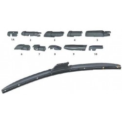 Kit coppia spazzole tergicristallo 280 mm Ecoflat con 10 adattatori