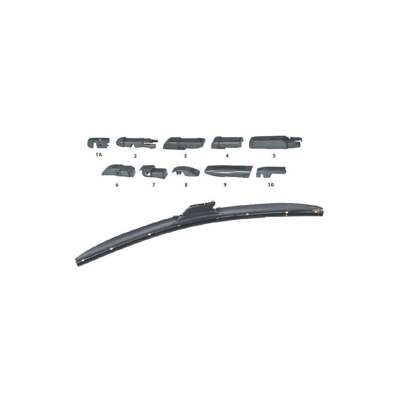 Kit coppia spazzole tergicristallo 280 mm Ecoflat con 10 adattatori Kit coppia spazzole tergicristallo 280 mm Ecoflat con 10 adattatori