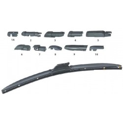 Kit coppia spazzole tergicristallo 650 mm Ecoflat con 10 adattatori