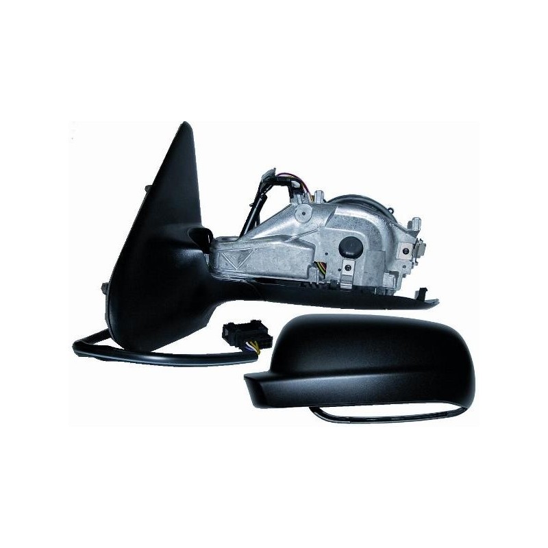 Retrovisore elettrico termico asferico grande nero sx