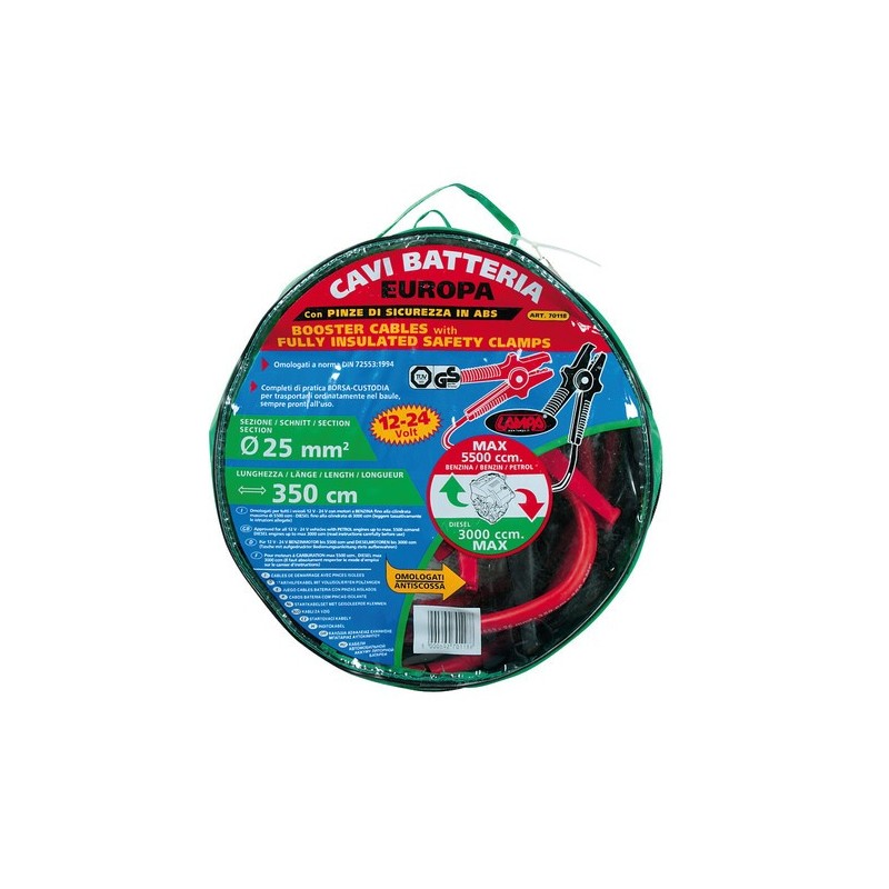 Cavi Batteria 350 A,Mt.3,5 , 25Mmq al miglior prezzo su Alfa & Omega