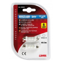 24V Lampada siluro 6 Led -...