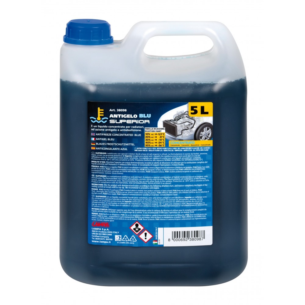 Superior-blu liquido antigelo concentrato - 5000 ml