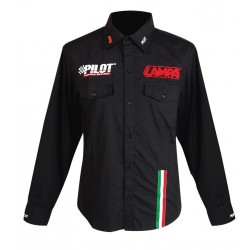 Camicia manica lunga nero -...