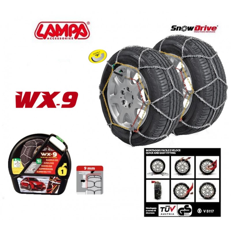 WX-9 - Catene da neve per auto gruppo 12 WX-9 - Catene da neve per auto gruppo 12