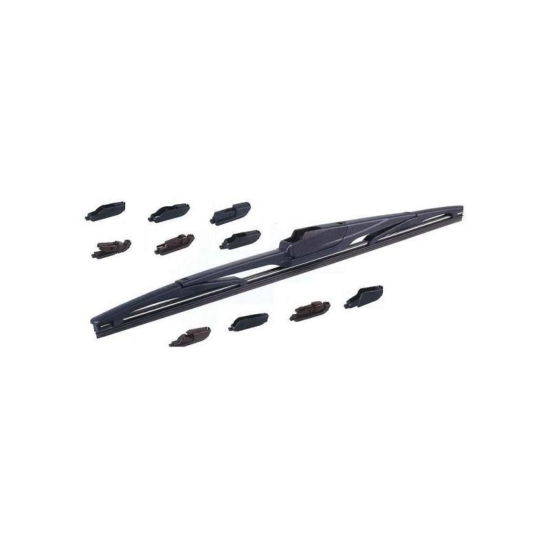 Spazzola posteriore tergilunotto universale con 10 adattatori 275 mm Spazzola posteriore tergilunotto universale con 10 adattatori 275 mm