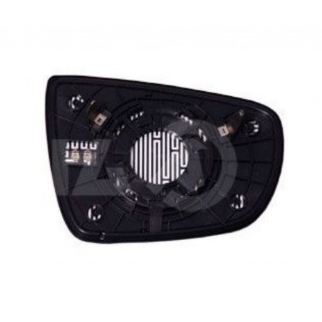 Piastra specchietto termica con vetro asferico cromato sx