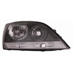 Faro proiettore H7-H1 parabola nera guida - sx