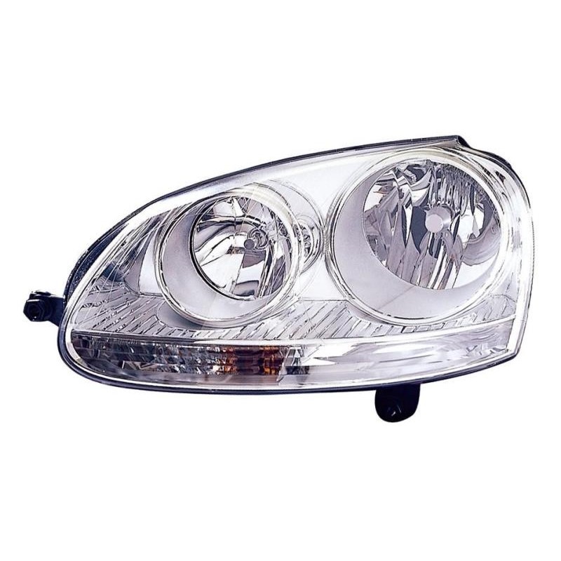 Faro proiettore H7-H7 parabola cromata guida - sx