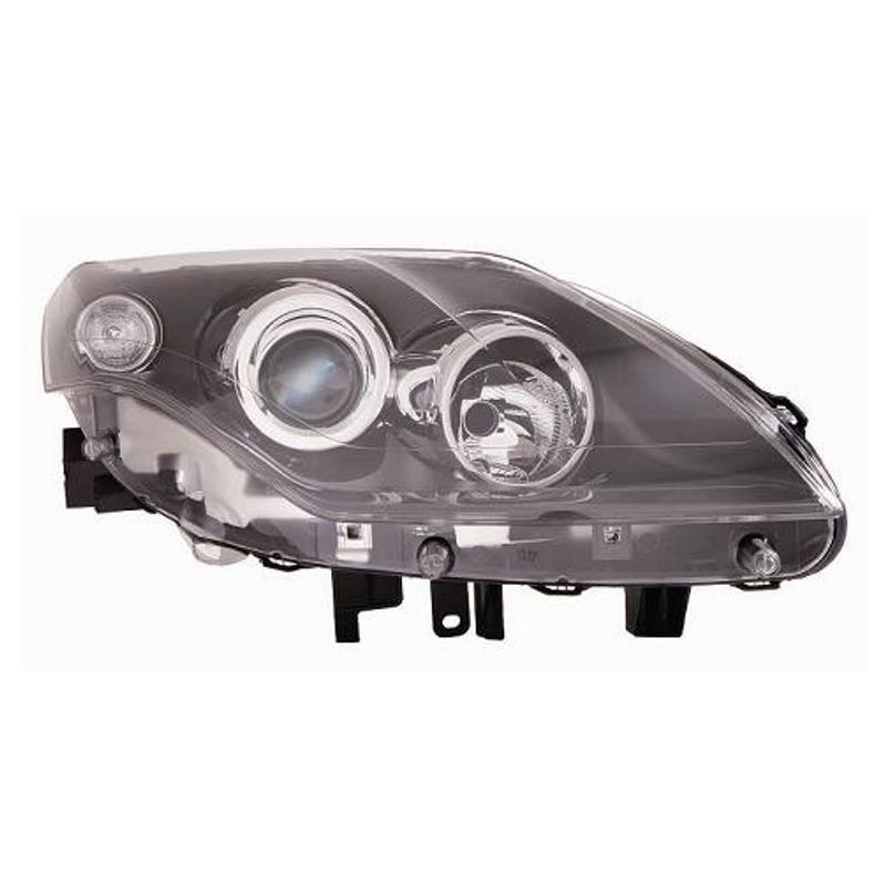 Faro proiettore H7-H7 parabola nera guida - sx