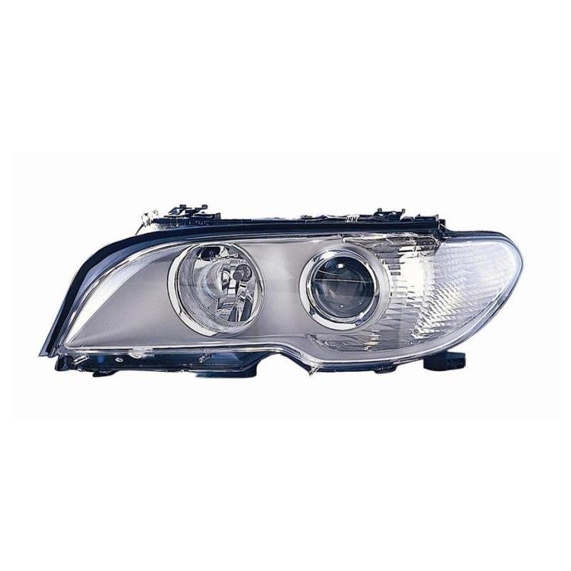 Faro proiettore H7-H7 parabola cromata sx