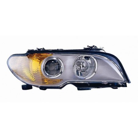 Faro proiettore H7-H7 parabola cromata dx