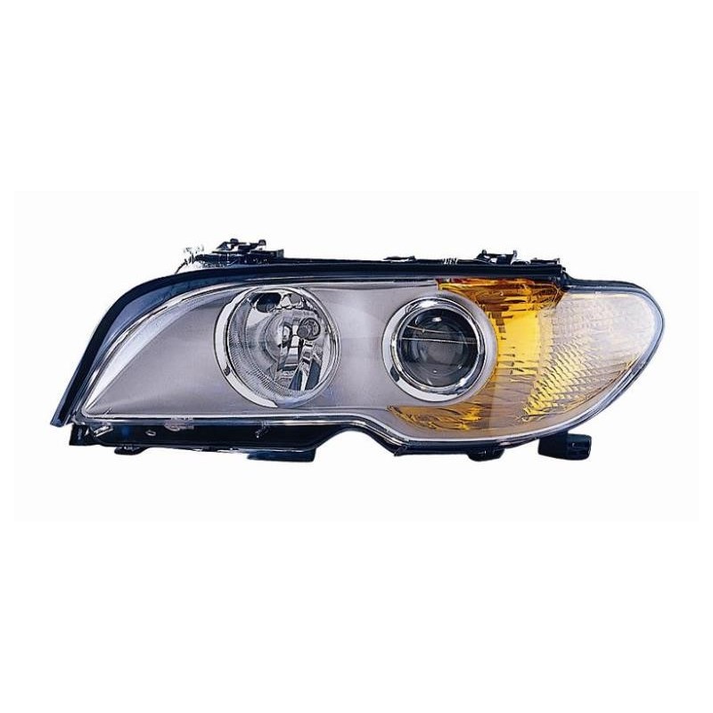 Faro proiettore H7-H7 parabola cromata sx