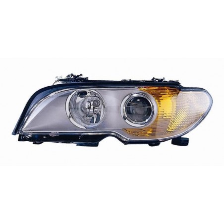 Faro proiettore H7-H7 parabola cromata sx
