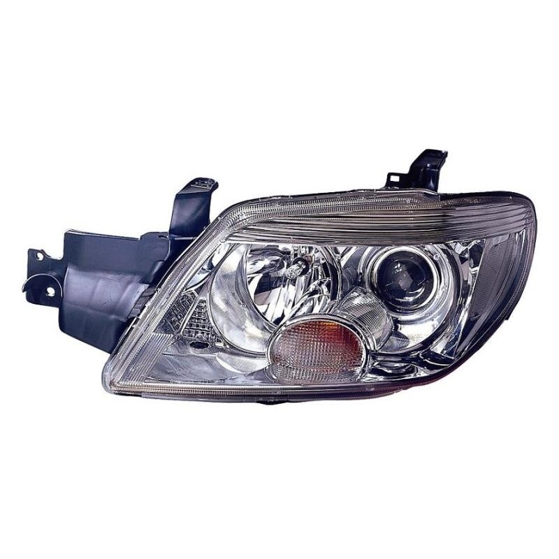 Faro proiettore HB3-H1 parabola cromata sx
