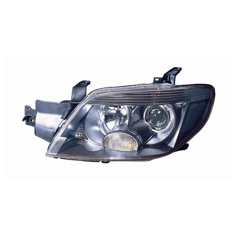 Faro proiettore HB3-H1 parabola nera sx