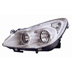 Faro proiettore H7-H1 parabola cromata guida - sx