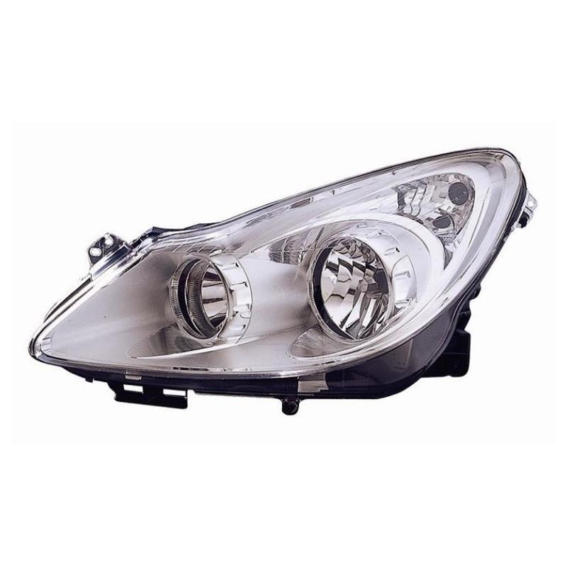 Faro proiettore H7-H1 parabola cromata guida - sx
