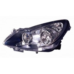 Faro proiettore H7-H1 parabola nera guida - sx