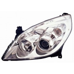 Faro proiettore H7-H1 parabola cromata guida - sx