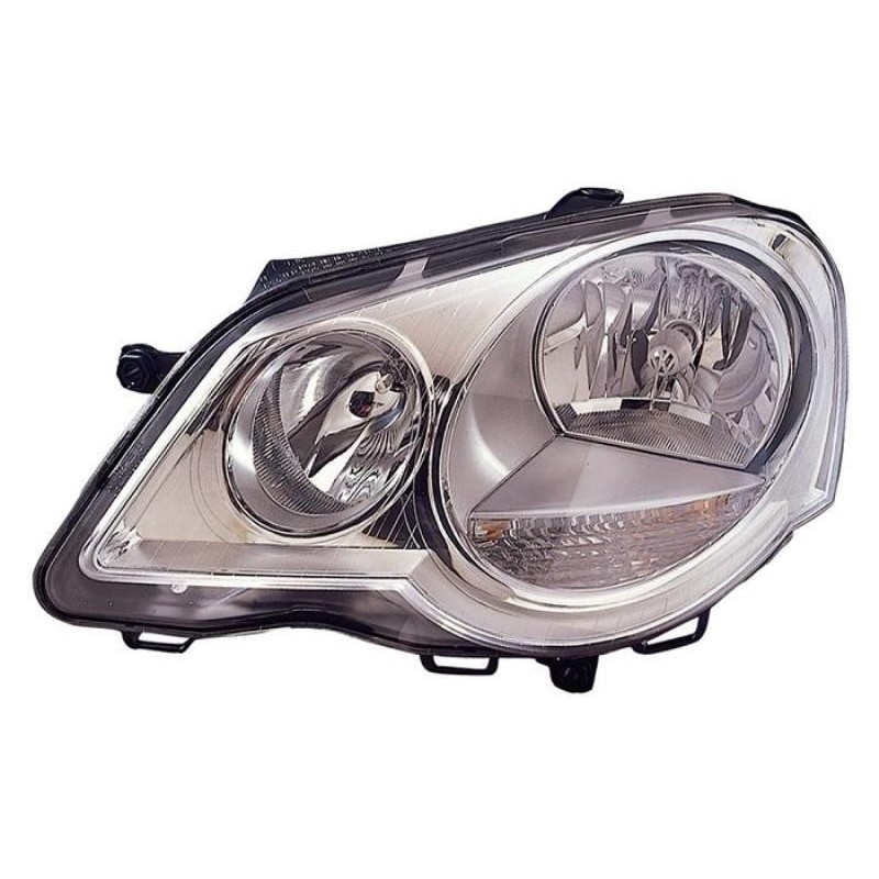 Faro proiettore H7-H1 parabola cromata guida sx