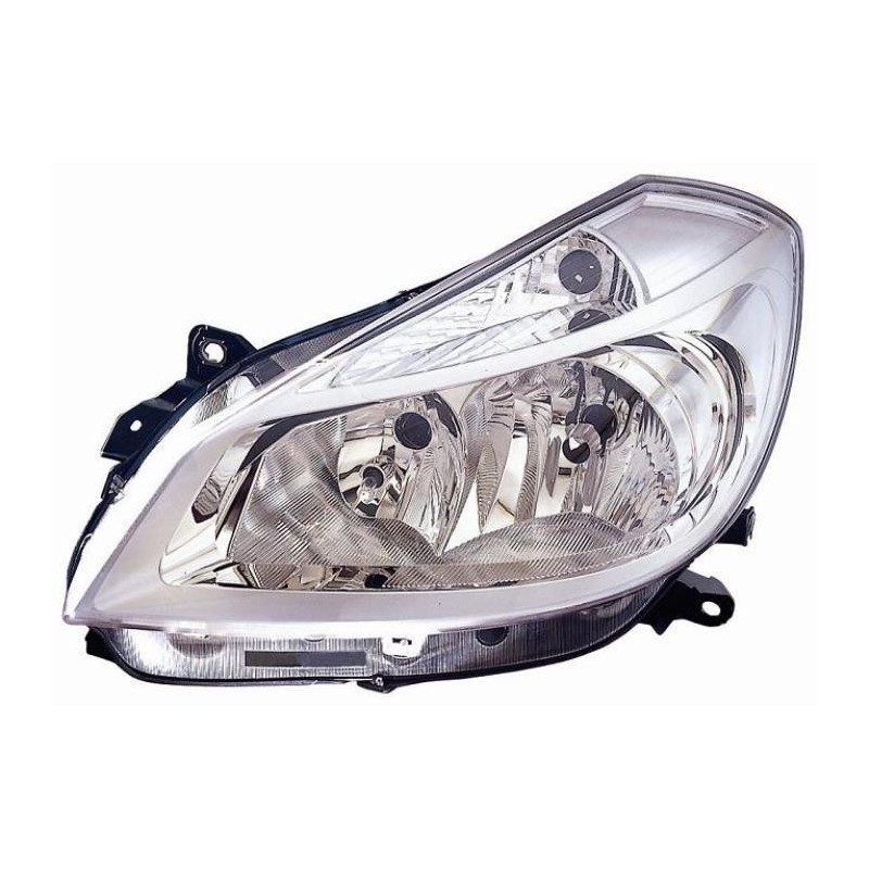 Faro proiettore H7-H7 parabola cromata guida - sx