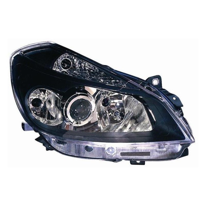 Faro proiettore H7-H7-H1 con lenticolare par nera dx