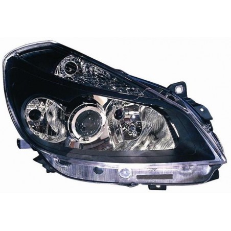 Faro proiettore H7-H7-H1 con lenticolare par nera dx