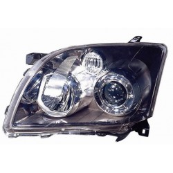 Faro proiettore H7-H1 parabola nera guida - sx