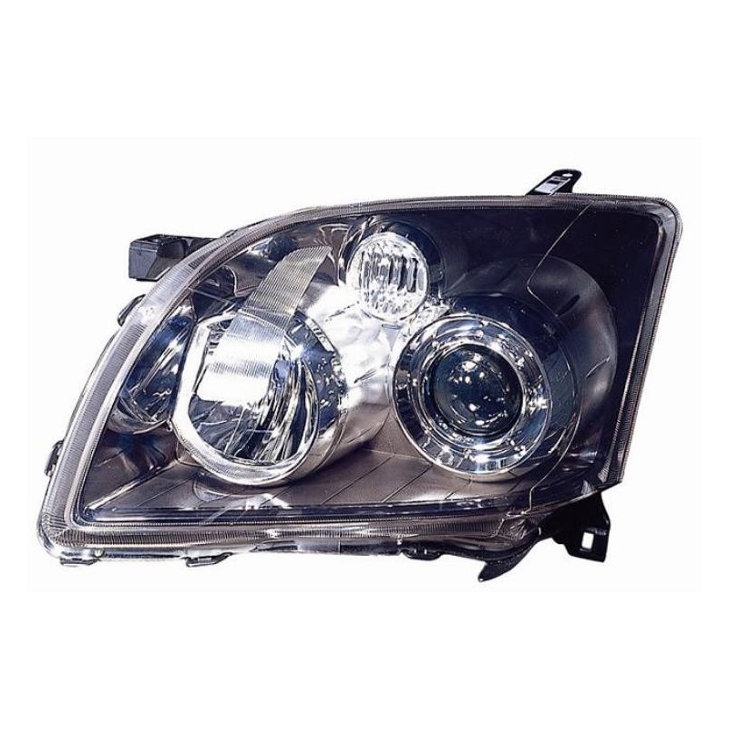 Faro proiettore H7-H1 parabola nera guida - sx