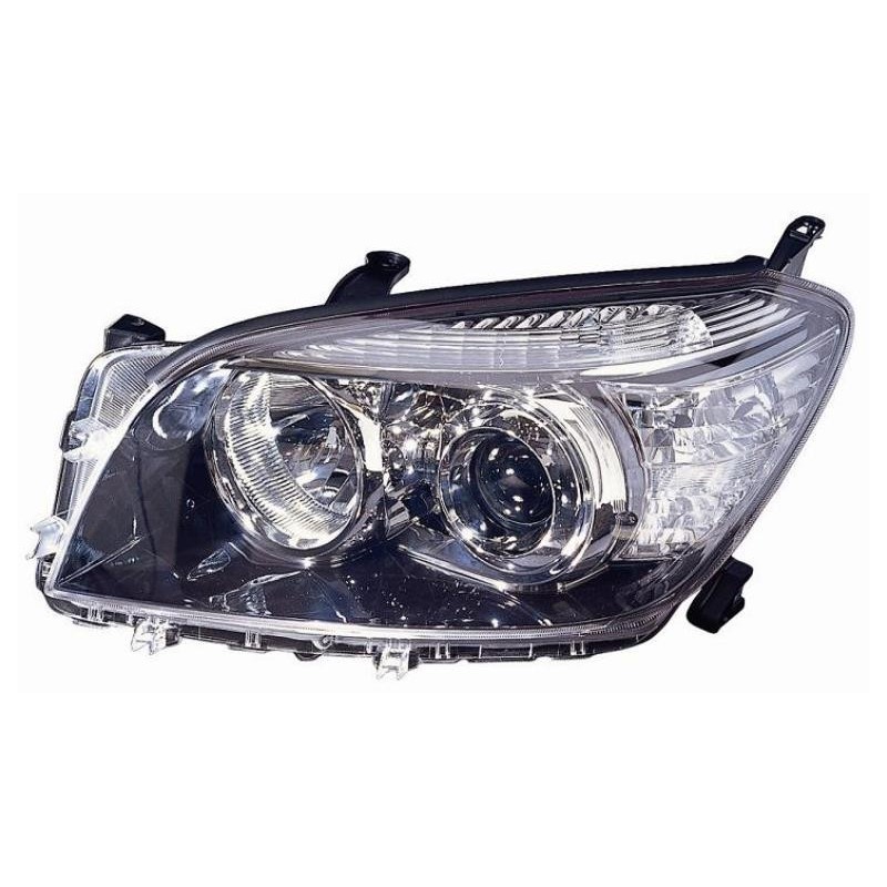 Faro proiettore HB3-H11 parabola nera guida - sx