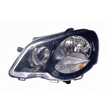 Faro proiettore H7-H1 parabola nera guida sx