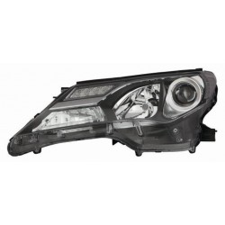 Faro proiettore HB3 + HB3 parabola nera guida - sx