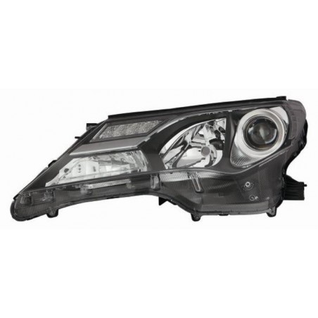 Faro proiettore HB3 + HB3 parabola nera guida - sx