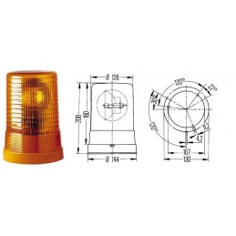 Lampada rotante gialla H1 24v