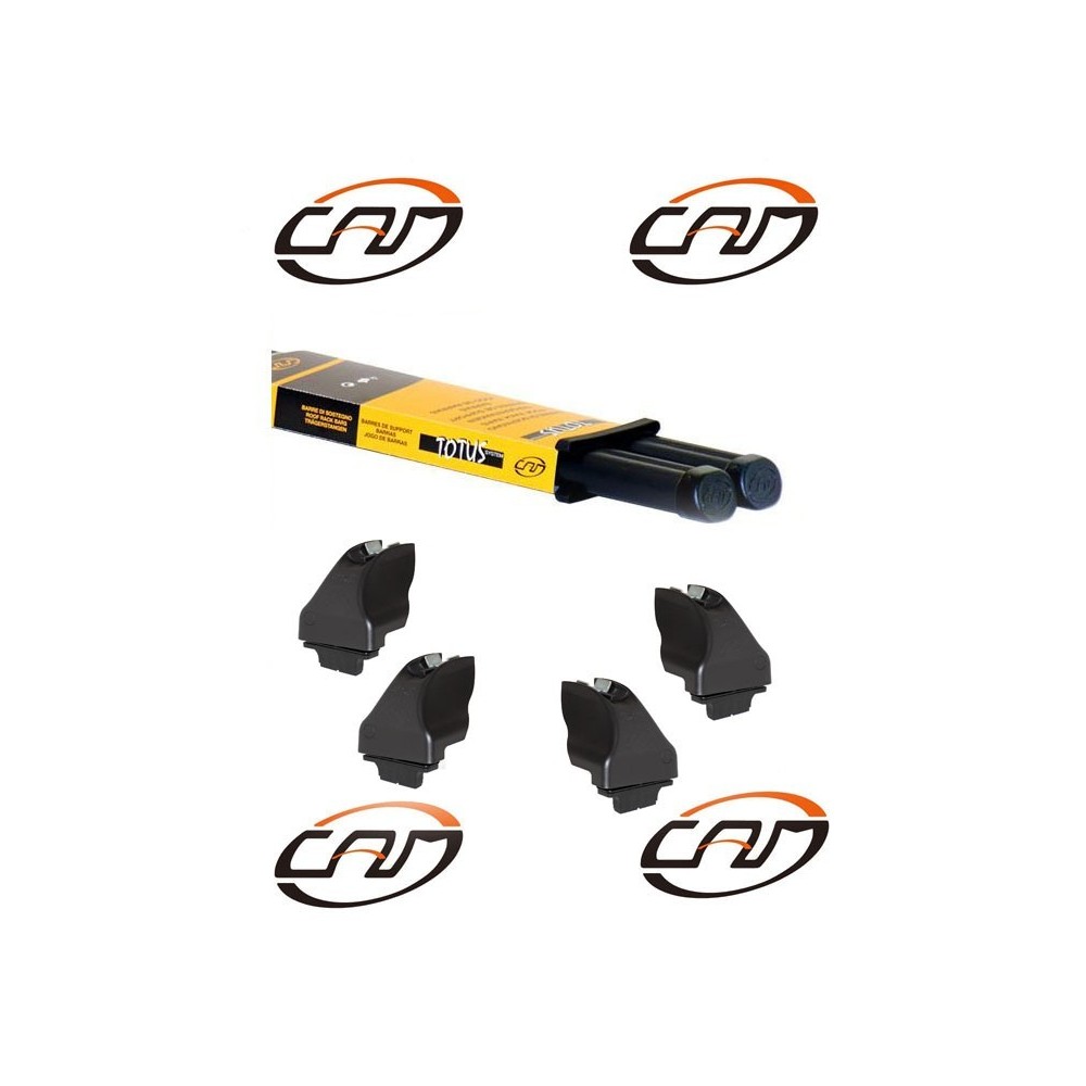 Kit Fixation Pour Barres De Toit Totus Fly/Cube - 4 Attaches Acier, Capacité 50kg - Pour VW Golf 7