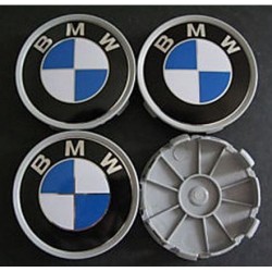 Kit completo 4x coprimozzo per cerchi in lega logo Bmw 68 mm ad incastro