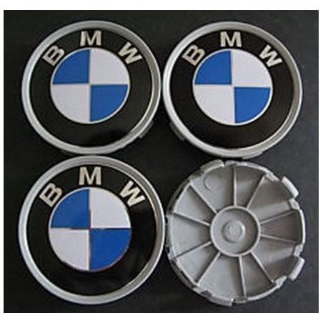 Kit completo 4x coprimozzo per cerchi in lega logo Bmw 68 mm ad incastro