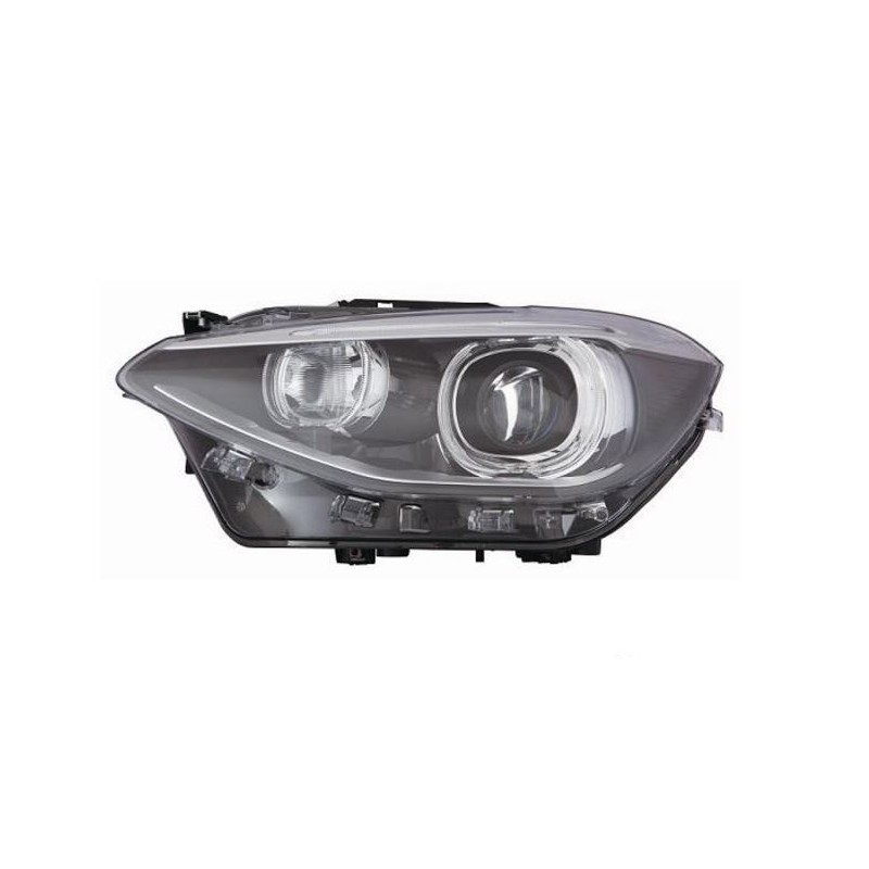 Faro proiettore Xenon D1S con motorino a led parabola nera guida - sx