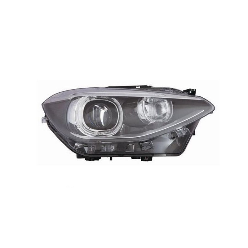 Faro proiettore Xenon D1S con motorino a led parabola nera passeggero - dx
