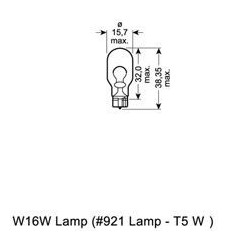 Osram 92102B Lampadina W16W