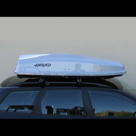 Farad Torpedo F7 Box baule portapacchi 490 lt grigio metallzzato 195x80x40