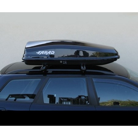Farad Torpedo F7 Box baule portapacchi 400 lt nero lucido 160x80x40