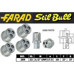 Farad Stil Bull Dadi antifurto con 2 chiavi cod 289