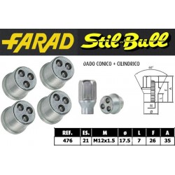 Farad Stil Bull Dadi antifurto con 2 chiavi cod 476