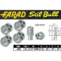 Farad Stil Bull Dadi antifurto con 2 chiavi cod 489