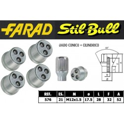 Farad Stil Bull Dadi antifurto con 2 chiavi cod 576