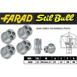 Farad Stil Bull Dadi antifurto con 2 chiavi cod AG6