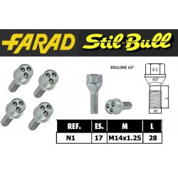Farad Stil Bull Bulloni antifurto con 2 chiavi cod N1