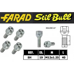 Farad Stil Bull Bulloni antifurto con 2 chiavi cod SH